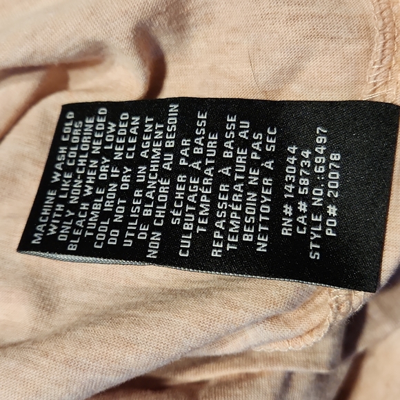 7 for All Mankind women's top size medium pink beige - Picture 6 of 6